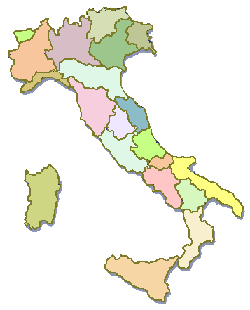 Cartina Regioni Italia